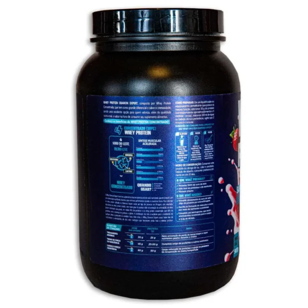 Whey Protein Concentrado 900g Sabor Morango - Imagem 3